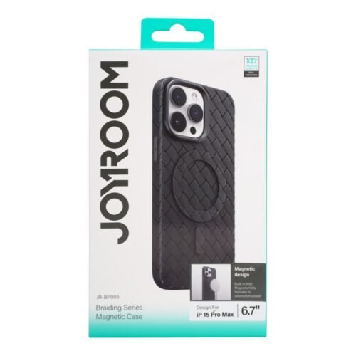 Joyroom Braiding Series IPhone 15 Pro Max 6.7 Inches Magnetic Case, Black, JR-BP005