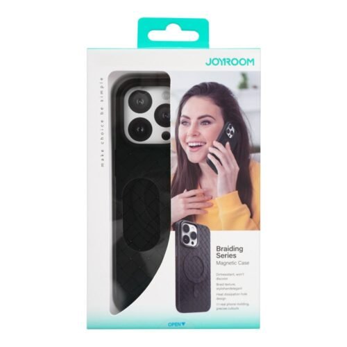 Joyroom Braiding Series IPhone 15 Pro Max 6.7 Inches Magnetic Case, Black, JR-BP005 - Image 2